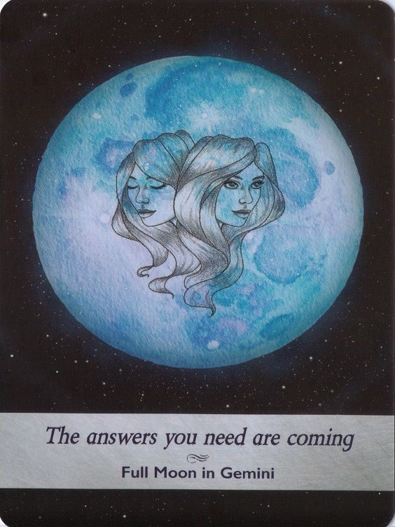 23. Full Moon in Gemini — Moonology Oracle Card Meanings