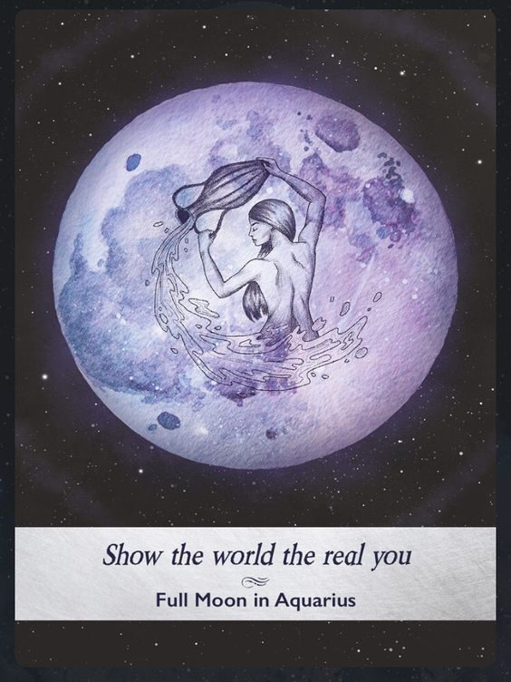 31. Full Moon in Aquarius — Moonology Oracle Card Meanings