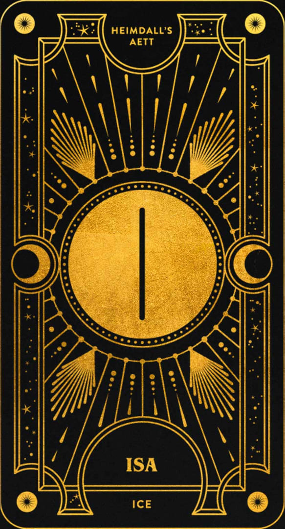 Isa — Cosmic Whisper Rune Deck