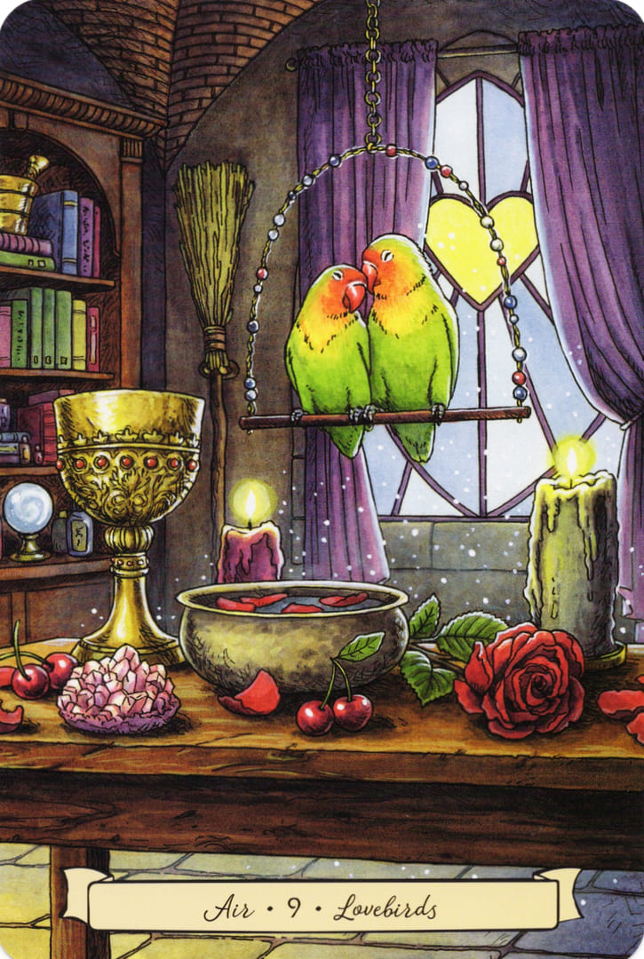 9 Lovebirds (Air) — Everyday Witch's Familiars Oracle