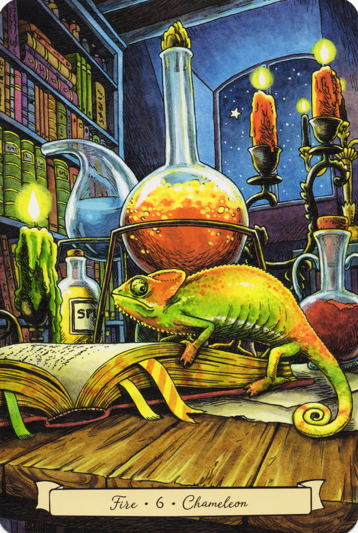 6 Chameleon (Fire) — Everyday Witch's Familiars Oracle