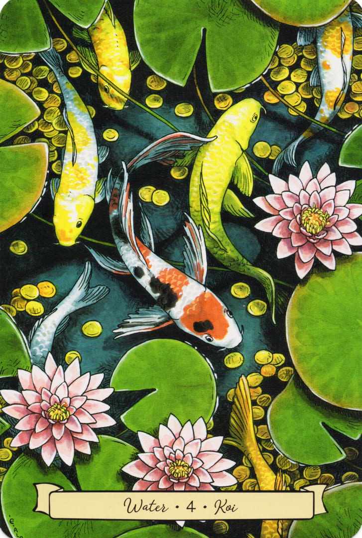 4 Koi (Water) — Everyday Witch's Familiars Oracle