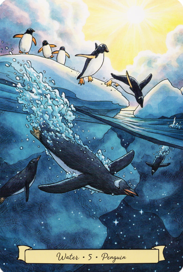 5 Penguin (Water) — Everyday Witch's Familiars Oracle