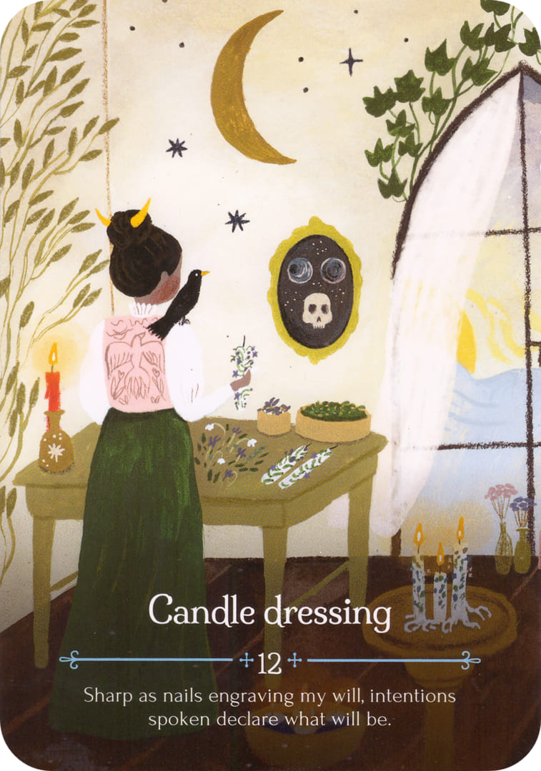 Candle dressing — Seasons of the Witch – Imbolc Oracle