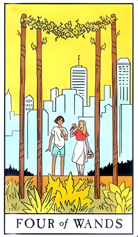 Four of Wands — Modern Witch Tarot