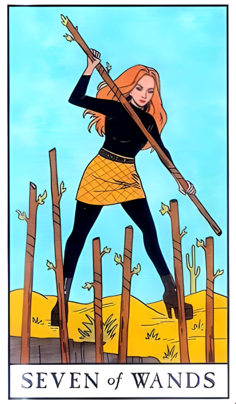 Seven of Wands — Modern Witch Tarot