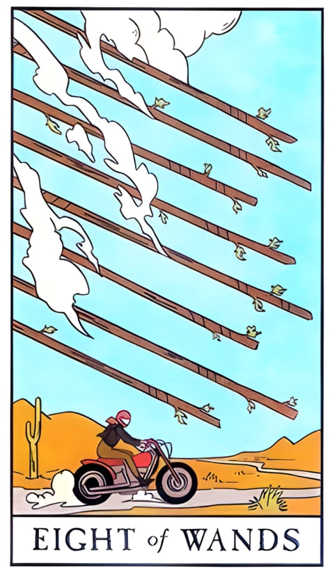 Eight of Wands — Modern Witch Tarot