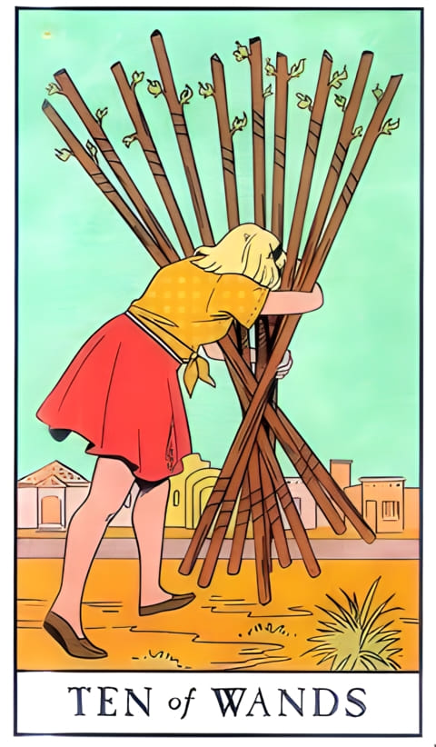 Ten of Wands — Modern Witch Tarot
