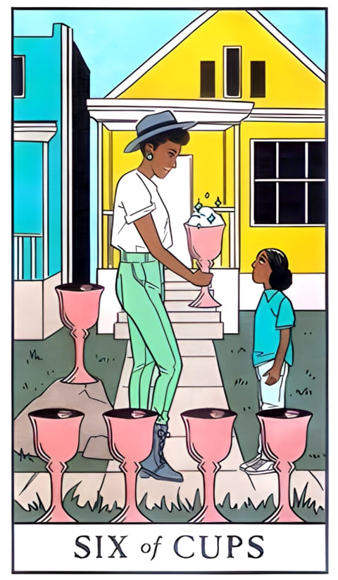 Six Of Cups Modern Witch Tarot Elvi Tarot Six Of Cups Modern Witch Tarot Elvi Tarot
