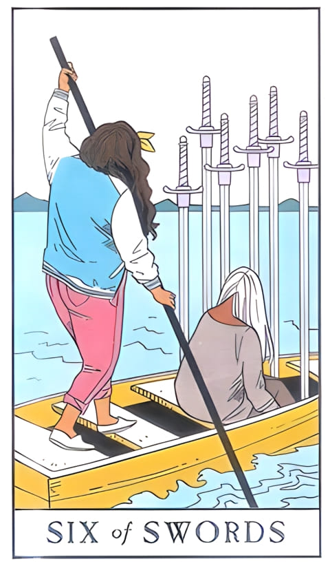 Six of Swords — Modern Witch Tarot