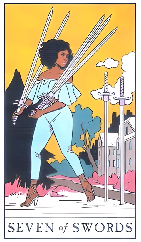 Seven of Swords — Modern Witch Tarot