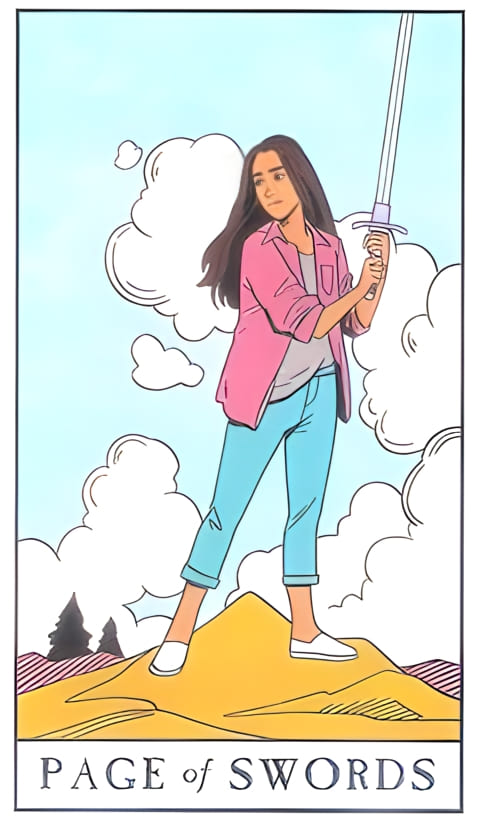 Sota de Espadas — Tarot de la Bruja Moderna