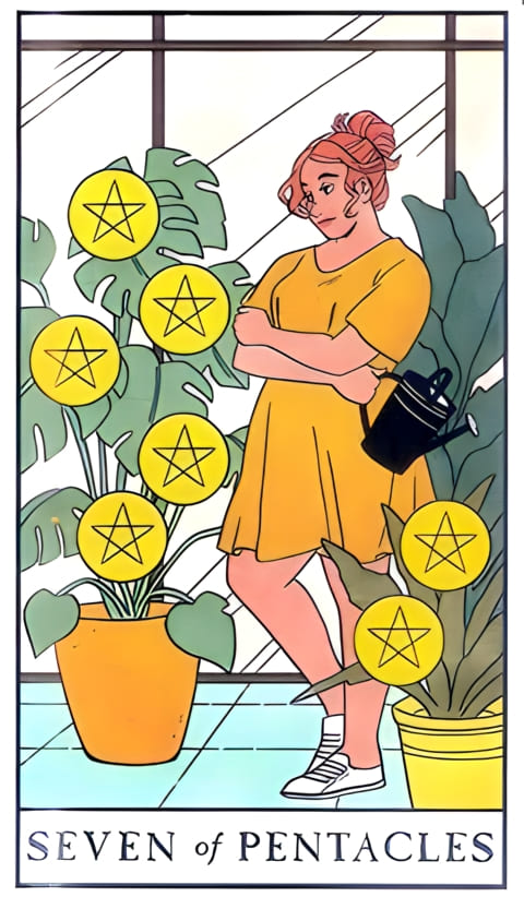 Seven of Pentacles — Modern Witch Tarot
