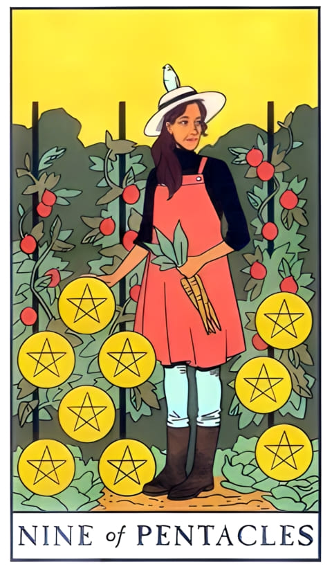 Nine of Pentacles — Modern Witch Tarot