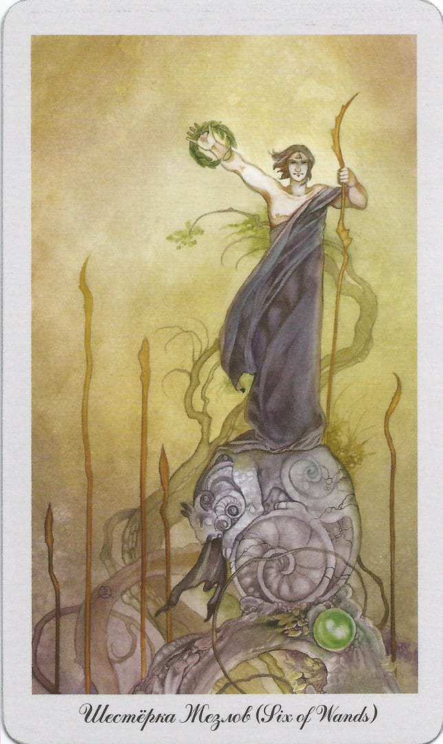 Seis de Bastos — Shadowscapes Tarot