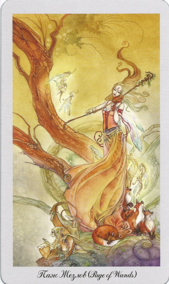 Sota de Bastos — Shadowscapes Tarot