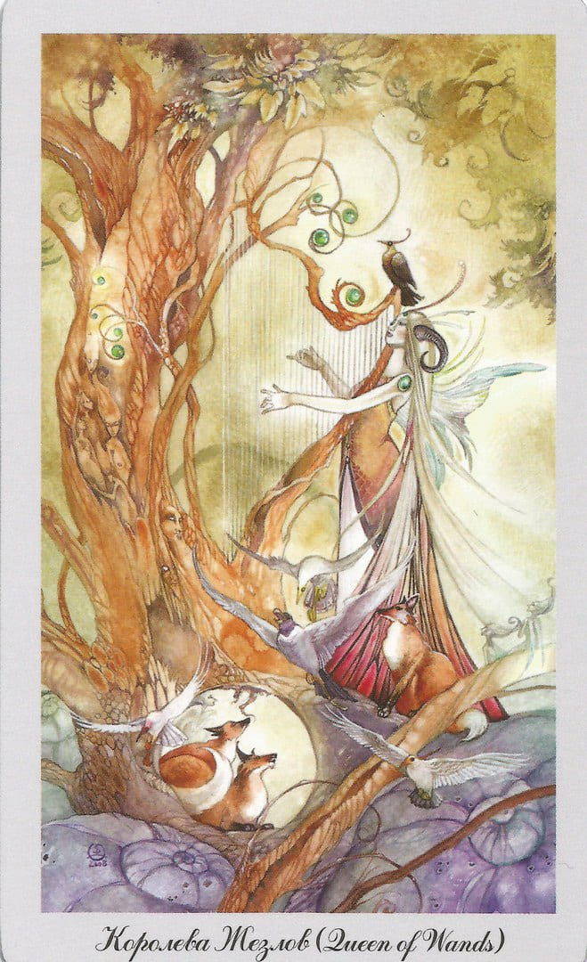 Reina de Bastos — Shadowscapes Tarot