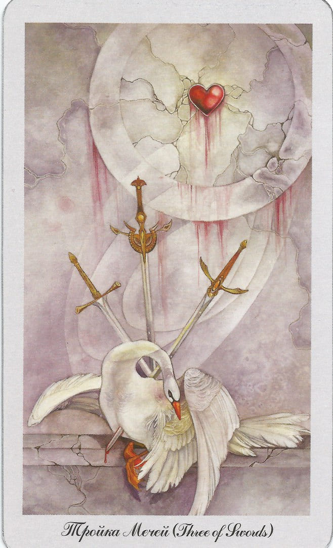 Tres de Espadas — Shadowscapes Tarot