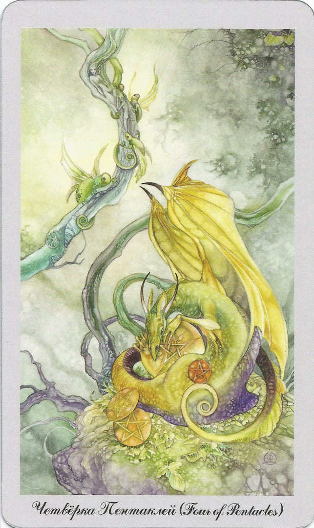 Cuatro de Oros — Shadowscapes Tarot