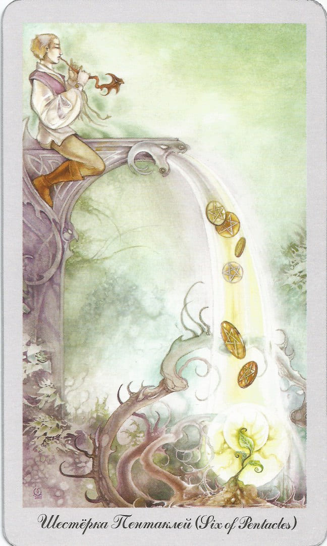 Seis de Oros — Shadowscapes Tarot