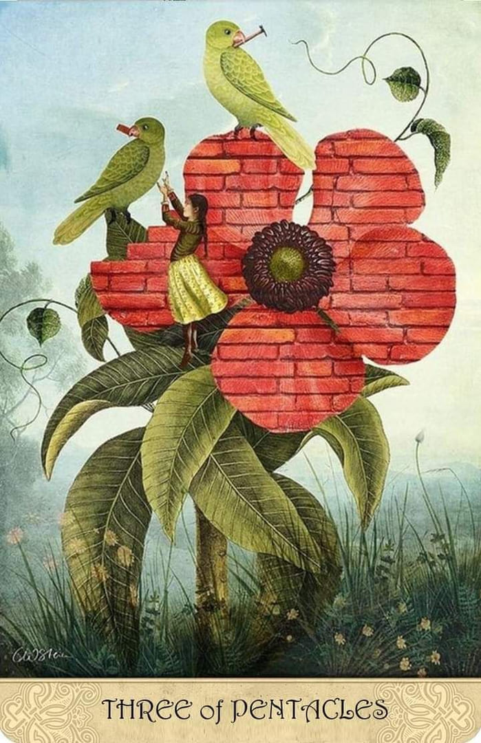 Three of Pentacles — Tarot of Mystical Moments