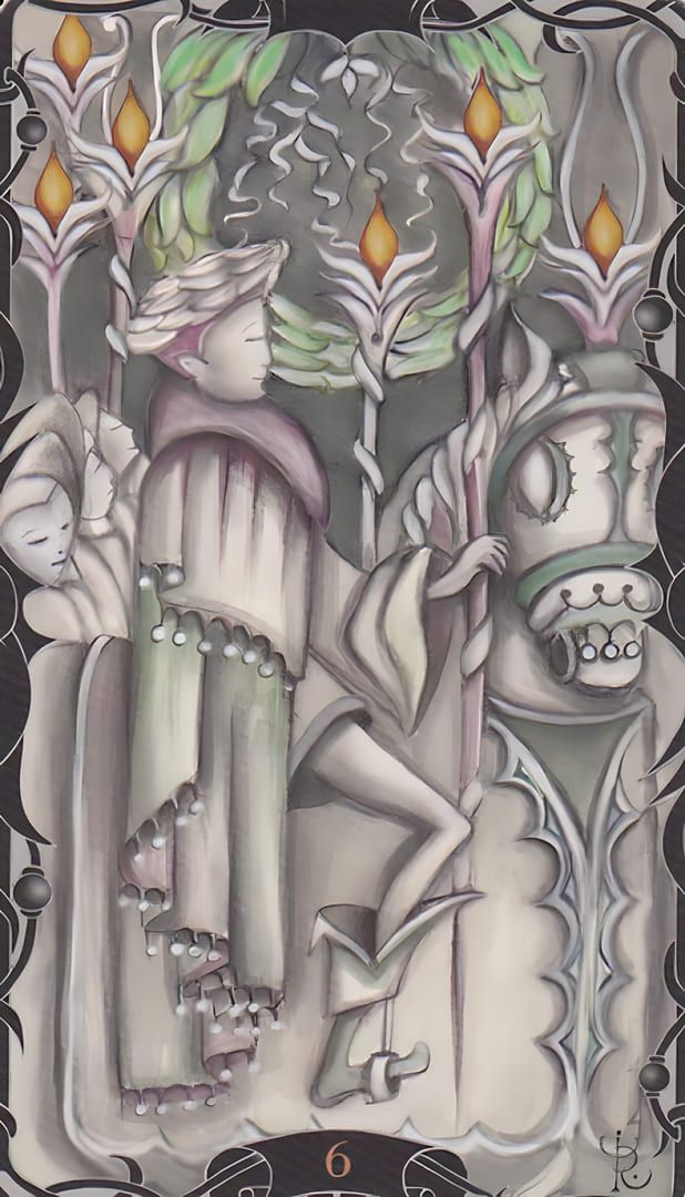 Six of Wands — Tarot of the Enchanted Garden