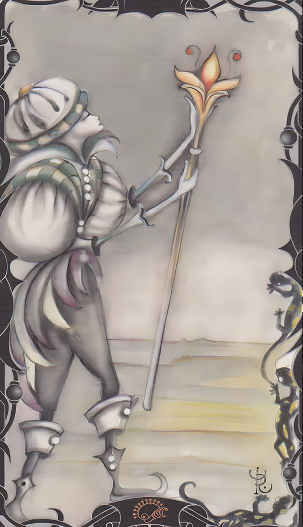 Page of Wands — Tarot of the Enchanted Garden