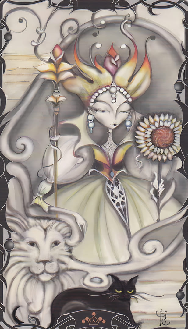 Queen of Wands — Tarot of the Enchanted Garden