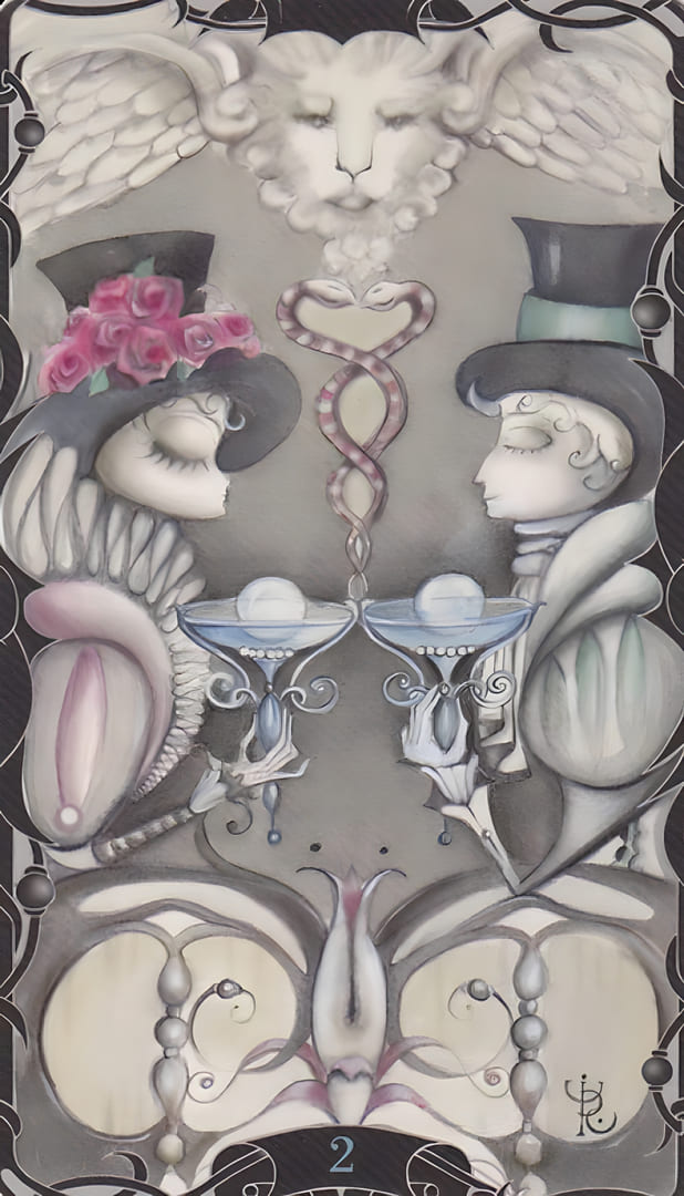 Two of Cups — Tarot of the Enchanted Garden