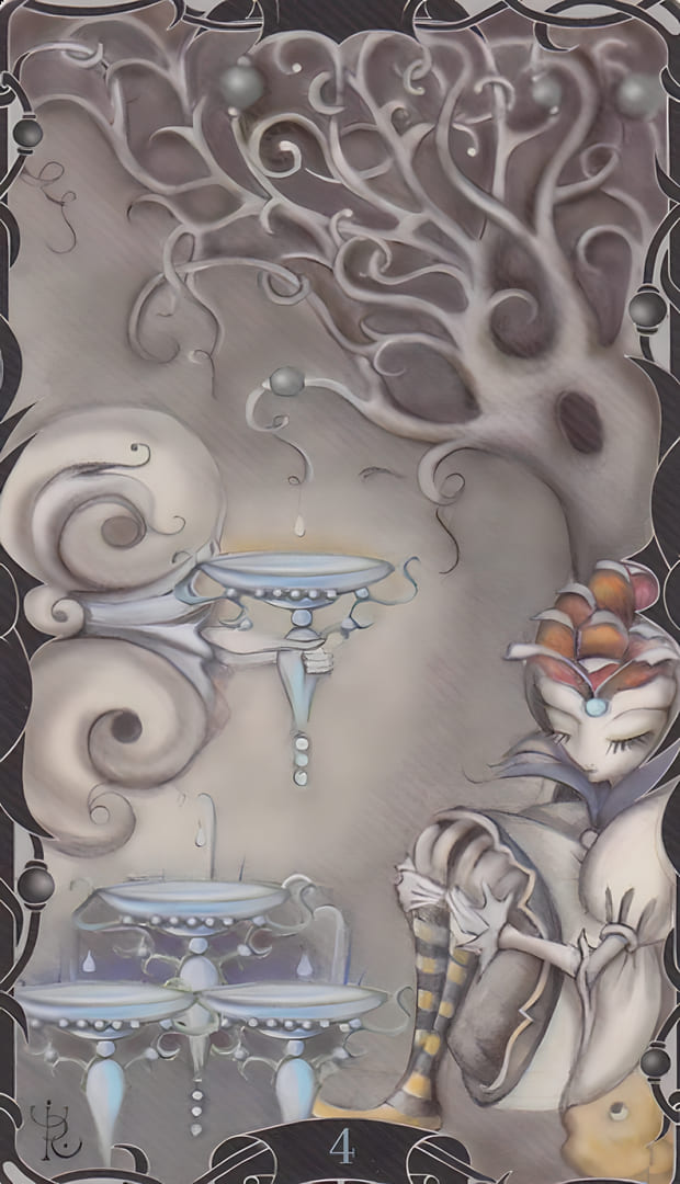 Four of Cups — Tarot of the Enchanted Garden