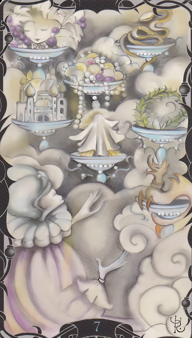 Seven of Cups — Tarot of the Enchanted Garden