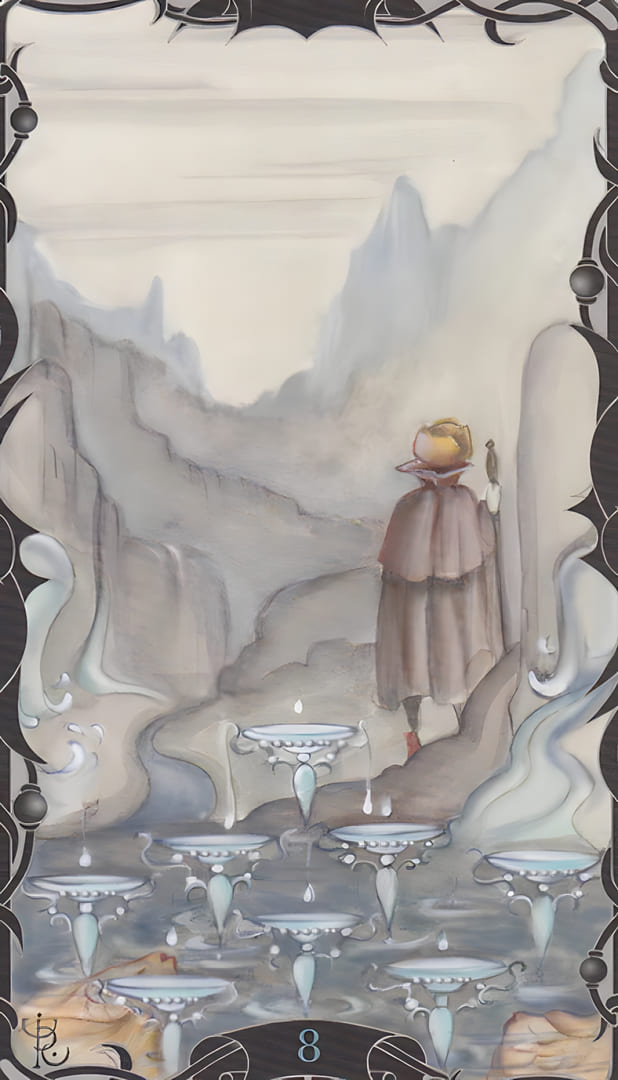 Eight of Cups — Tarot of the Enchanted Garden