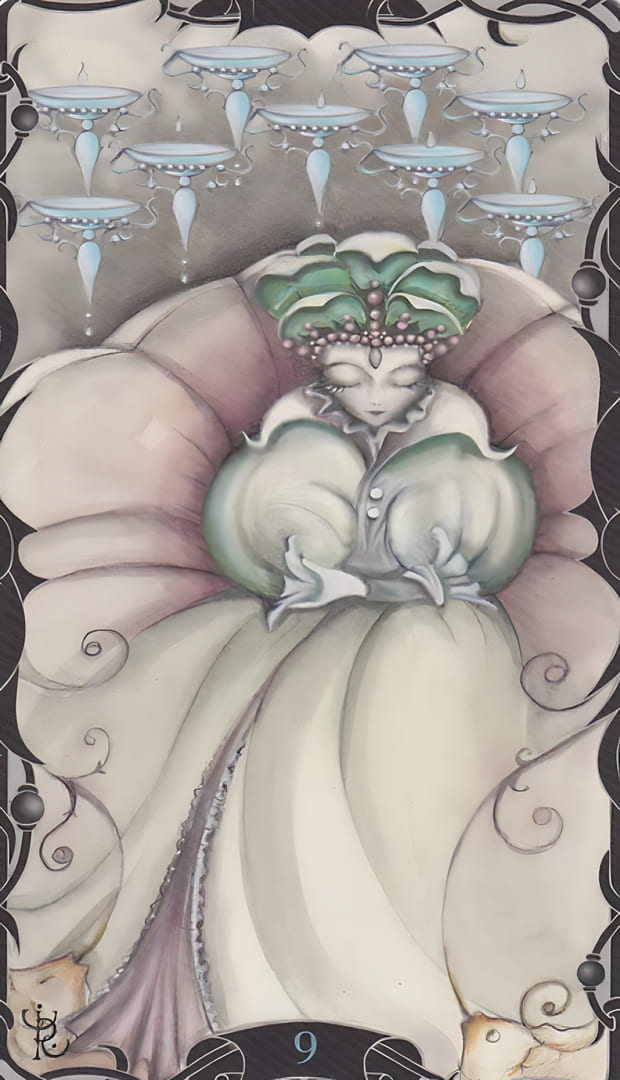 Nine of Cups — Tarot of the Enchanted Garden