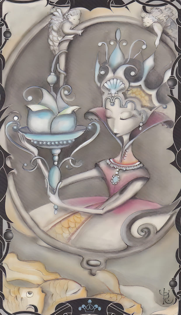 Queen of Cups — Tarot of the Enchanted Garden