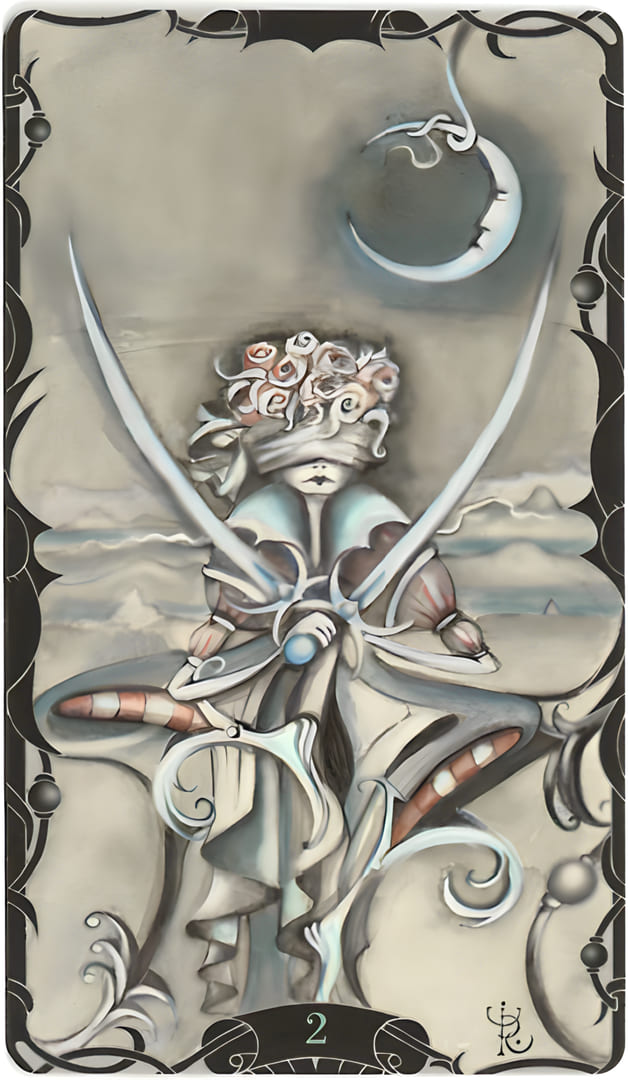 Two of Swords — Tarot of the Enchanted Garden