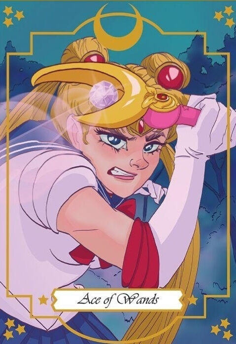 Ace of Wands — Moonlight Senshi Tarot