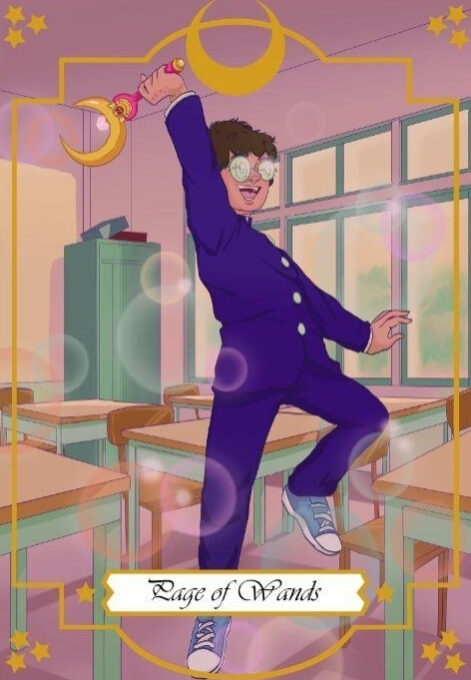 Page of Wands — Moonlight Senshi Tarot