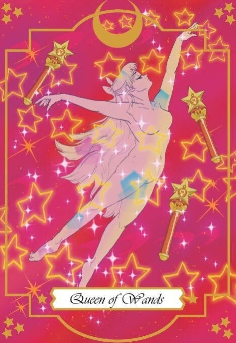 Queen of Wands — Moonlight Senshi Tarot