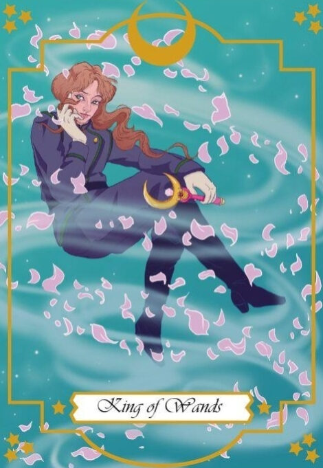 King of Wands — Moonlight Senshi Tarot