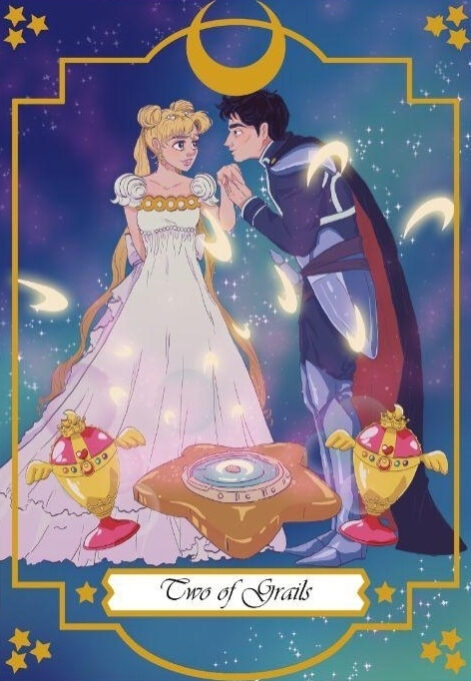 Two of Cups — Moonlight Senshi Tarot