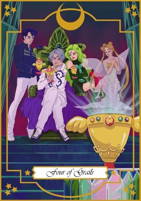 Four of Cups — Moonlight Senshi Tarot