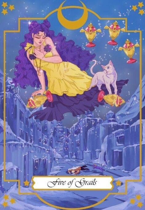 Five of Cups — Moonlight Senshi Tarot