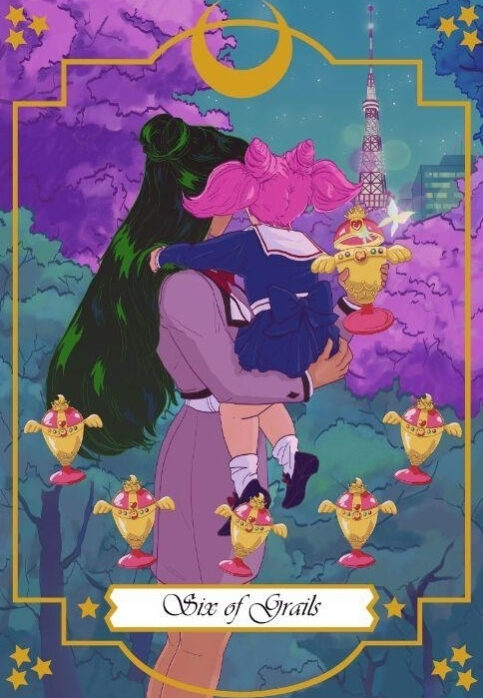 Six of Cups — Moonlight Senshi Tarot