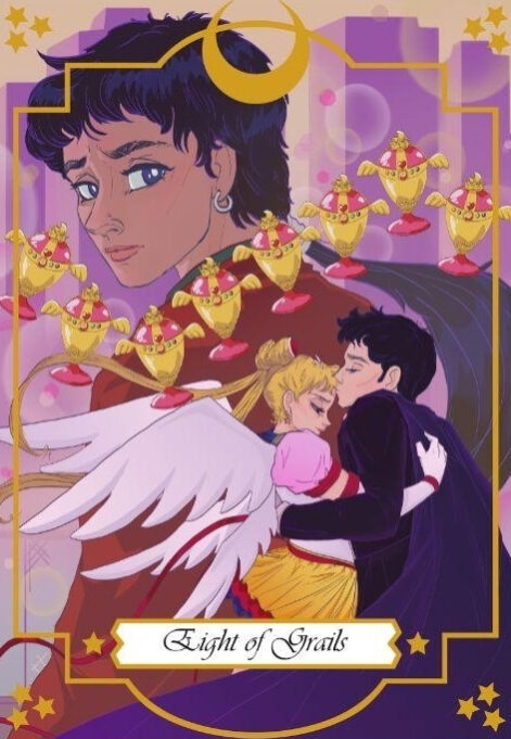 Eight of Cups — Moonlight Senshi Tarot