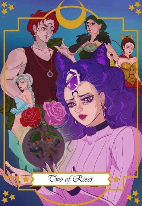 Two of Swords — Moonlight Senshi Tarot