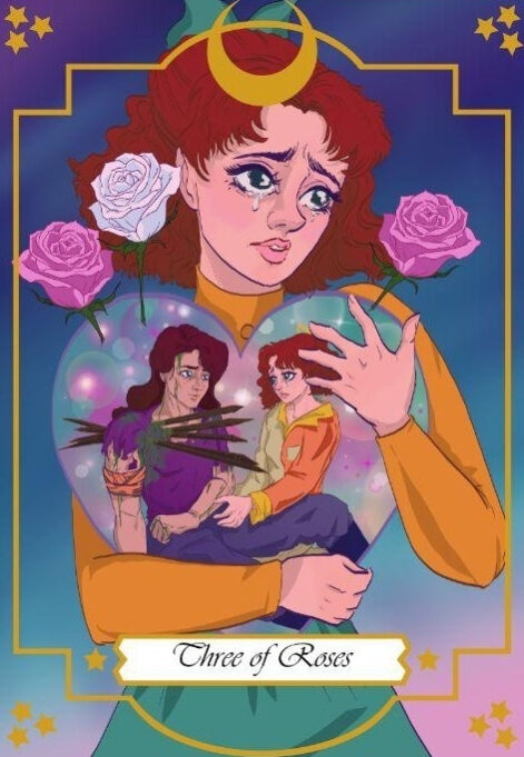 Three of Swords — Moonlight Senshi Tarot