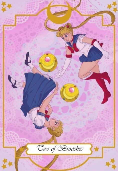 Two of Pentacles — Moonlight Senshi Tarot