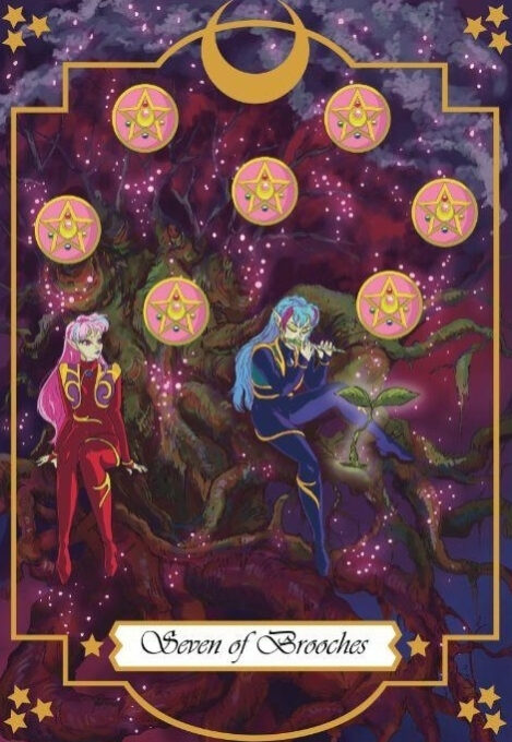 Seven of Pentacles — Moonlight Senshi Tarot