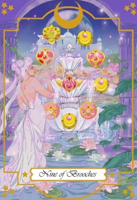 Nine of Pentacles — Moonlight Senshi Tarot
