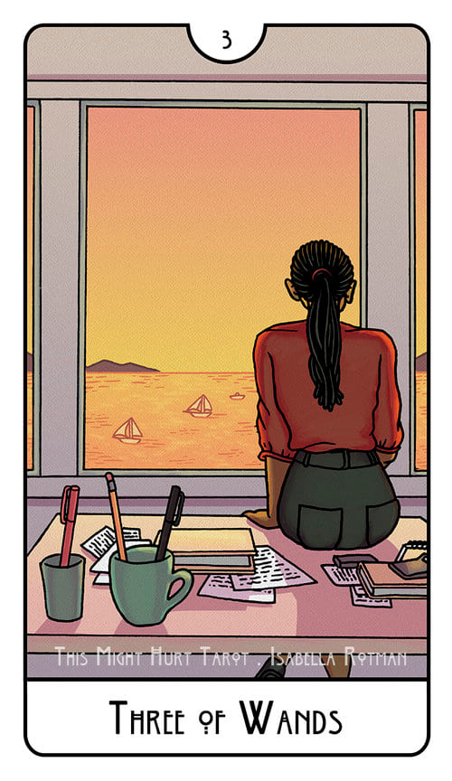 Three of Wands — This Might Hurt Tarot